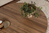 Élégante Table à café en Noyer, diamètre : 90 cm, Hauteur : 41 cm, 100% mélamine, épaisseur : 18 mm, élégante et Durable pour Les espaces de Vie Modernes