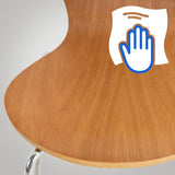 Chaise Empilable Calisto en Bois - Assise Ergonomique - Chaise de Salle d'Attente en Bois Chaise, Hauteur Assise 45 cm -Couleurs au Choix:, Couleur:chêne