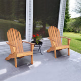 KOMFOTTEU Fauteuil Adirondack, Bois d’Acacia, Chaise de Jardin, Charge de 160 kg, Design Ergonomique, Chaise de feu de Camp, Sièges en Terrasse avec Dossier et Accoudoirs (Naturel)