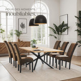TecTake® Lot de 4 Chaises de Salle à Manger Moderne Chaise Ergonomique Confortable Chaise Design en Cuir synthétique Meuble Salon avec Pieds en Bois pour Salle à Manger, Salon, Coiffeuse, Chambre