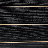 IDIMEX Table de Chevet ARUMA H 51 cm avec 1 tiroir, Plateau en Verre au Style Moderne et Industriel Coloris Noir, pour Chambre avec Rangement Niche Ouverte