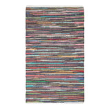 HOMESCAPES Tapis Chindi en Coton recyclé, Tapis Multicolore (150 x 240 cm)