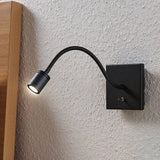 LED Applique Murale Mayar (Moderne) en Noir Métal e. a. pour Chambre à coucher (1 lampe,à), Applique, Lampe Murale, Eclairage, Luminaire Mural