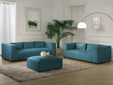 Lisa Design - Canapé Stella en Velours Côtelé - Sofa Bleu Canard 3 Places - Salon