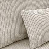 HOMIFAB Canapé Convertible 3 Places avec Coffre de Rangement en Velours côtelé Beige - Milla