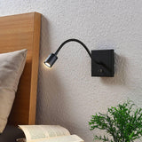 LED Applique Murale Mayar (Moderne) en Noir Métal e. a. pour Chambre à coucher (1 lampe,à), Applique, Lampe Murale, Eclairage, Luminaire Mural