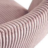 B&D Home Chaises de Salle à Manger Vicky Lot de 2, Chaise rembourrée en Velours côtelé pour Salle à Manger, Cuisine, Salon, Bureau, Coiffeuse, Design scandinave Rustique, Cordon Rose, 11126-ROSA-2