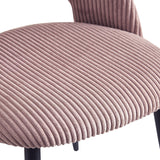 B&D Home Chaises de Salle à Manger Vicky Lot de 2, Chaise rembourrée en Velours côtelé pour Salle à Manger, Cuisine, Salon, Bureau, Coiffeuse, Design scandinave Rustique, Cordon Rose, 11126-ROSA-2