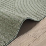 the carpet Everest - Tapis Salon Moderne à Poils Courts avec Effet de Haut en Bas, Effet 3D, Haute densité de Poils et agréablement Doux, Vert, 200 x 290 cm