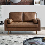 Julian Bowen Canapé 2 Places Henley en Similicuir Marron