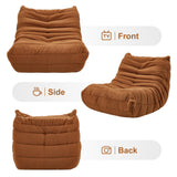 Pouf poire géant pour adultes en mousse à mémoire de forme en fausse fourrure pour le foyer, le salon, la chambre à coucher, le dortoir, le bureau (ours marron et marron)