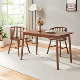 [en.casa] Table de Salle à Manger Rectangulaire pour 4-6 Personnes Moderne Excellente Stabilité Assemblage Simple Cuisine Salon Bois d'Hévéa 120 x 70 x 74 cm Effet Noyer