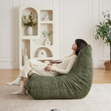 Yihomfy Fauteuil Togo,Fauteuil Pouf Salon Moderne,Poufs Géants pour Adultes,Canapé Poufs avec Mémoire de Forme, Canapé Relax pour Salon,Chambre,1 Place Gros Bean Bag ou Coussin de Sol (B-Vert)