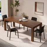 Mobili fiver, cuisine, extensible jusqu'à 220 cm de table, Jacopo lambris, Canaletto Walnut (Noyer), 140 x 90 x 77 cm