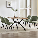ANVOFONG Chaise de Salle à Manger Lot de 4,Chaise de Cuisine avec Pieds IndéPendants,Chaise Coiffeuse Tapissée en Velours Côtelé,Vert Armée Loungesessel,pour Salle à Manger,Salon,Cuisine,Chambre