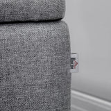 HOMCOM Banc de Rangement, Bout de lit, Coffre de Rangement en Tissu avec Pieds en Acier Noir, 101 x 38,5 x 44,5 cm, Gris