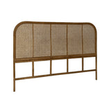 sweeek - Tête de lit en rotin foncél et cannage. L 160 x P3 x H110cm