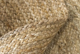 HAMID - Tapis Jute Naturel, Jute Alhambra Rond, Tressé à la Main, Tapis 100% Fibre de Jute pour Salon, Chambre, Décoration, (200x200cm)