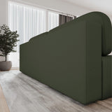 mb-moebel Canapé Confortable avec Fonction Sommeil, Revêtement Bouclé élégant, (LxHxP):210x88x104 cm - Fluffy en Bouclette (Vert foncé (Arena 12))