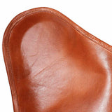 Gecheer Chaise Plastique,Fauteuil massant Chaise Papillon Marron Cuir véritable