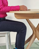 Ragaba Ronde Extensible Table à Manger 90cm Bois Jubi Frêne