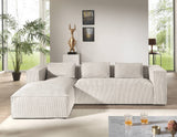 Lisa Design - Canapé d'angle Stella - Canapé 4 Places en Velours Côtelé - Style Contemporain - Fabriqué en Europe - Gauche,
