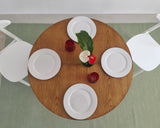 Ragaba Ronde Extensible Table à Manger 90cm Jubi Bois Chêne