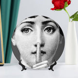 Assiette Lina Cavalieri, Assiette Décorative Murale, Décoration Murale Mysterious Face Plate, Y Compris Support Et Crochet À Ressort Spécial,style-23,10inch