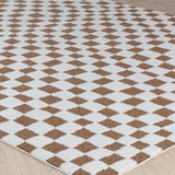 Livabliss Pula Tapis Géométrique Scandinave - Grand Tapis Salon, Salle à Manger, Chambre, Cuisine - Design Boheme Chic, Berbere Moderne, Poil Court 160x213 cm - Crème, Orange, Brun