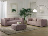 Lisa Design - Canapé Stella en Velours Côtelé - Sofa Rose 3 Places - Salon