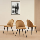 Albatros Capo Lot de 4 chaises de salle à manger avec housse en velours Marron – Design vintage élégant avec housse en velours – Chaise rembourrée certifiée SGS – Chaise de cuisine moderne