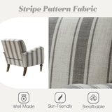 HULALA HOME Fauteuil, Fauteuil, Chaise rembourrée Confortable avec Pieds en Bois Massif, Chaise Longue pour Salon et Chambre à Coucher (Grey)