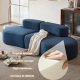 Générique Canapé Modulable en Tissu Compressé, Bleu, 240x102x62cm, Design Artistique Moderne avec Mousse Une Pièce Haute Résilience