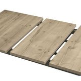 B&D home Table de Salle à Manger Anna, Extensible 120-160 x80 cm 4-6 Personnes Table de Cuisine en Bois avec piétement traîneau Noir pour Cuisine, Aspect chêne sables, 11202-US-EISA-P