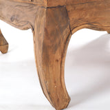 Design Delights Table opium East 80 - 80 x 80 x 35 cm (l x p x h) acajou massif - Table d'appoint en bois massif - Table basse - Couleur : 01 Vintage naturel