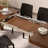 Mobili fiver, cuisine, extensible jusqu'à 220 cm de table, Jacopo lambris, Canaletto Walnut (Noyer), 140 x 90 x 77 cm