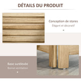 HOMCOM Paravent intérieur 4 Panneaux 162l x 170H cm 3 étagères Pliables séparateur de pièce Portes persiennes Bois de Paulownia Aspect pin Autoclave