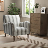 HULALA HOME Fauteuil, Fauteuil, Chaise rembourrée Confortable avec Pieds en Bois Massif, Chaise Longue pour Salon et Chambre à Coucher (Grey)