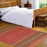 Pierre Tappeti Tapis ANTIQUE-KILIM orange tissé à la main en coton et chenille 160 x 230 cm