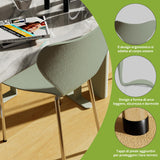 PIPIPOXER Lot de 4 chaises scandinaves, pour Salle à Manger, Bureau, Cuisine, Salon, Salle de Réunion, Jardin, Vert Clair