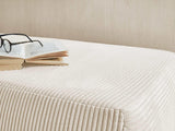 Bestmobilier - Canapé Convertible avec Coffre Cristal en Velours Côtelé - Canapé Lit - Sofa Beige 3 Places - Salon