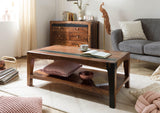 Ancona #201 Table Basse en Bois de sheesham - laqué/Brun foncé 115x60x45