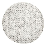 Safavieh Tapis Chevron pour Salon, Salle à Manger, Chambre à Coucher - Collection Adirondack - Poils Courts - Ivoire et Anthracite - 155 x 229 cm