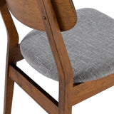HOMN LIVING Pack de 2 chaises Susi en Noyer, Bois Massif, 49 cm (Largeur) 52 cm (Profondeur) 82 cm (Hauteur)