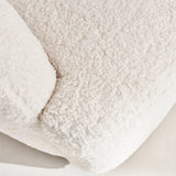 Alice's Home - Fauteuil Cosy Rond pivotant en Bouclette crème. Laya. L 79.5 x P 77.5 x H 67cm