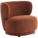 HOMIFAB Fauteuil en Tissu Bouclette Rouille - Ester