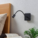 LED Applique Murale Mayar (Moderne) en Noir Métal e. a. pour Chambre à coucher (1 lampe,à), Applique, Lampe Murale, Eclairage, Luminaire Mural