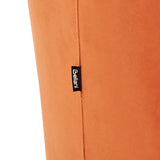 Canapé en Velours Courbé Glamour Orange à 3 Places Pieds Dorés Brillants Savar