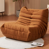 Pouf poire géant pour adultes en mousse à mémoire de forme en fausse fourrure pour le foyer, le salon, la chambre à coucher, le dortoir, le bureau (ours marron et marron)