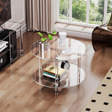 Table basse en acrylique – Tables basses rondes en verre | Table centrale ronde moderne | Décoration esthétique de la maison | Meubles modernes en acrylique pour la maison, le studio, l'hôtel et